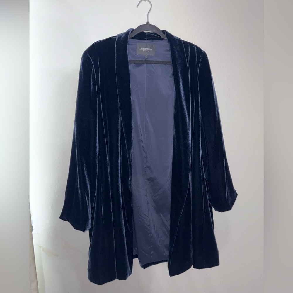 Lafayette 148 New York Women's Cecily Velvet Jacket Color Ink